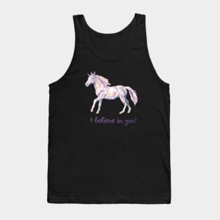 Unicorn I Believe in You Tank Top